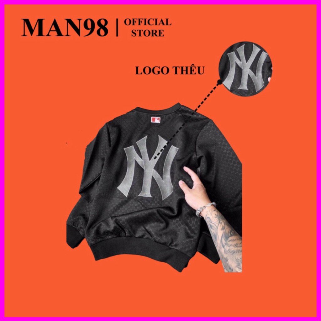 Đồ Bộ Nỉ Nam Dài Tay Thêu Logo Ny Dập Vân, Bộ Thể Thao Nam Thu Đông Man18