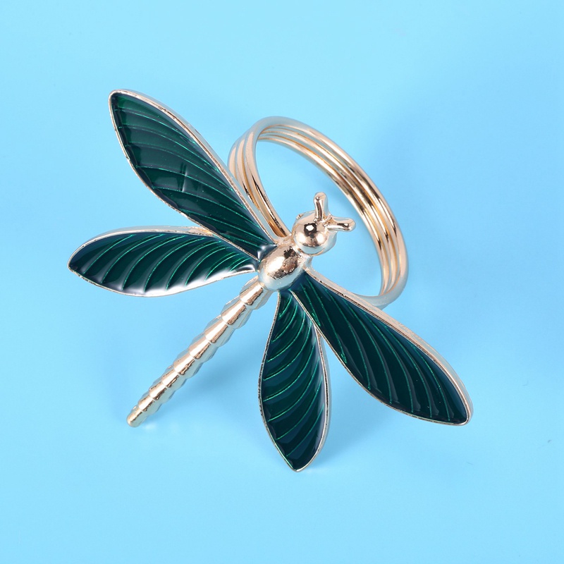 6 chiếc Vòng khăn ăn chuồn chuồn chuồn , Nhẫn kim sa cho đám cưới , Bàn ăn , Bữa tiệc , Sử dụng hàng ngày , Giáng sinh , Lễ tạ ơn , Trang trí bàn ,Etc