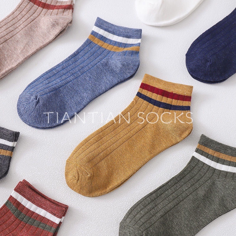 Vớ tất nữ cổ ngắn Cotton cổ thấp thời trang cho nữ nhiều màu