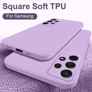 Ốp Điện Thoại Silicon Viền Vuông Mềm Bảo Vệ Camera Cho Samsung Galaxy A32 A52 A72 M10