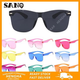 Kính mát không gọng đầy màu sắc dễ thương UV400 cho nam và nữ