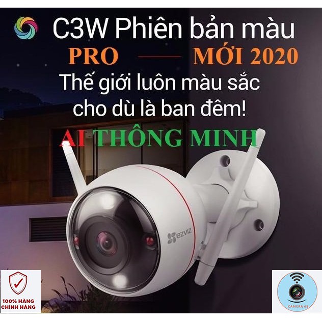 [MỚI 2020] Camera 2M IP WIFI Ngoài Trời Thông Minh EZVIZ C3W PRO MÀU BAN ĐÊM 1080P FullHD C3N CV310 C3X C3WN HIKVISION