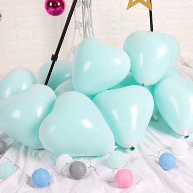 Bong Bóng Cao Su 10 Inch Hình Trái Tim Màu Macaron Dùng Trang Trí Tiệc Sinh Nhật/Đám Cưới
