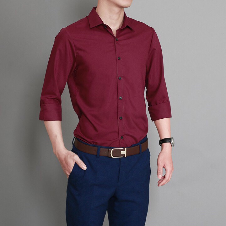 Áo Sơ Mi Dài Tay Lụa Nam Dáng Body Thời Trang Cao Cấp | BigBuy360 - bigbuy360.vn
