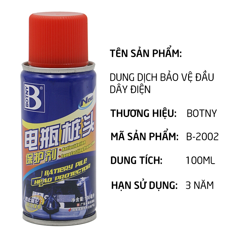 BOTNY Battery pile head potector 100ml,Dung dịch bảo vệ cực bình ắc quy chống ăn mòn bảo vệ bình acws quy-B-2002