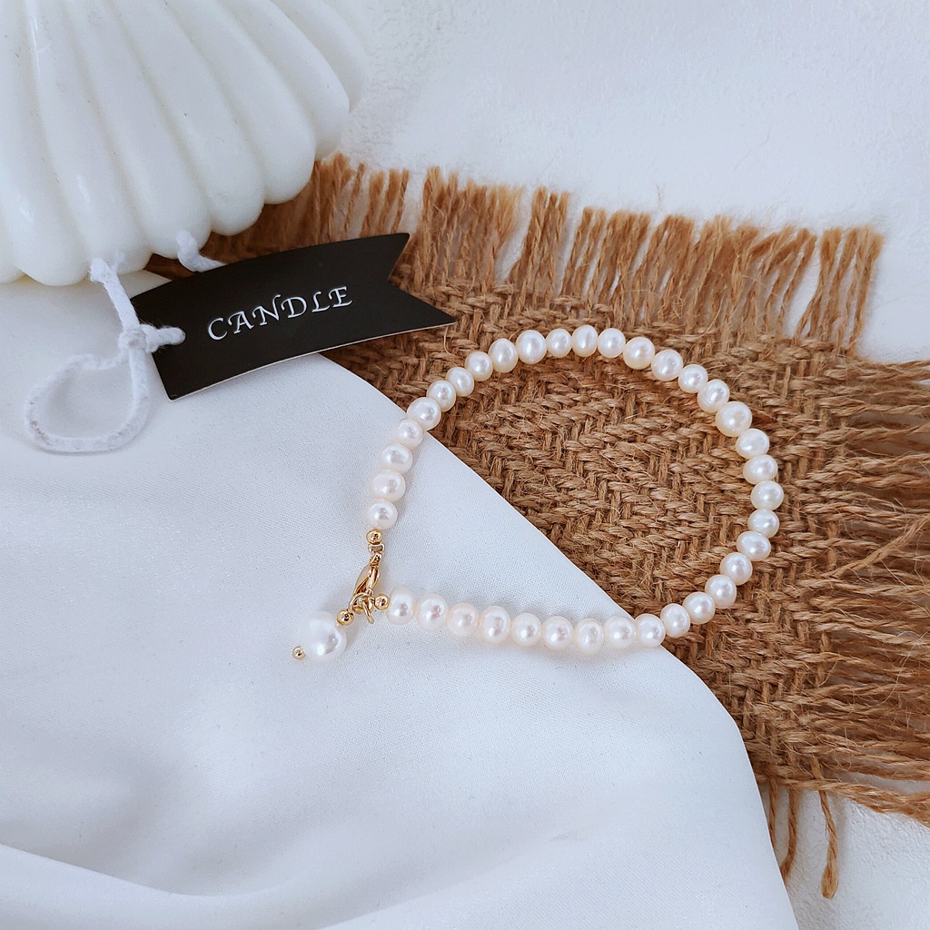 Vòng đeo tay Nữ Mạ 18K Thiết kế ban đầu Nữ tính Trắng Làm bằng tay Đơn giản đẹp VT-111