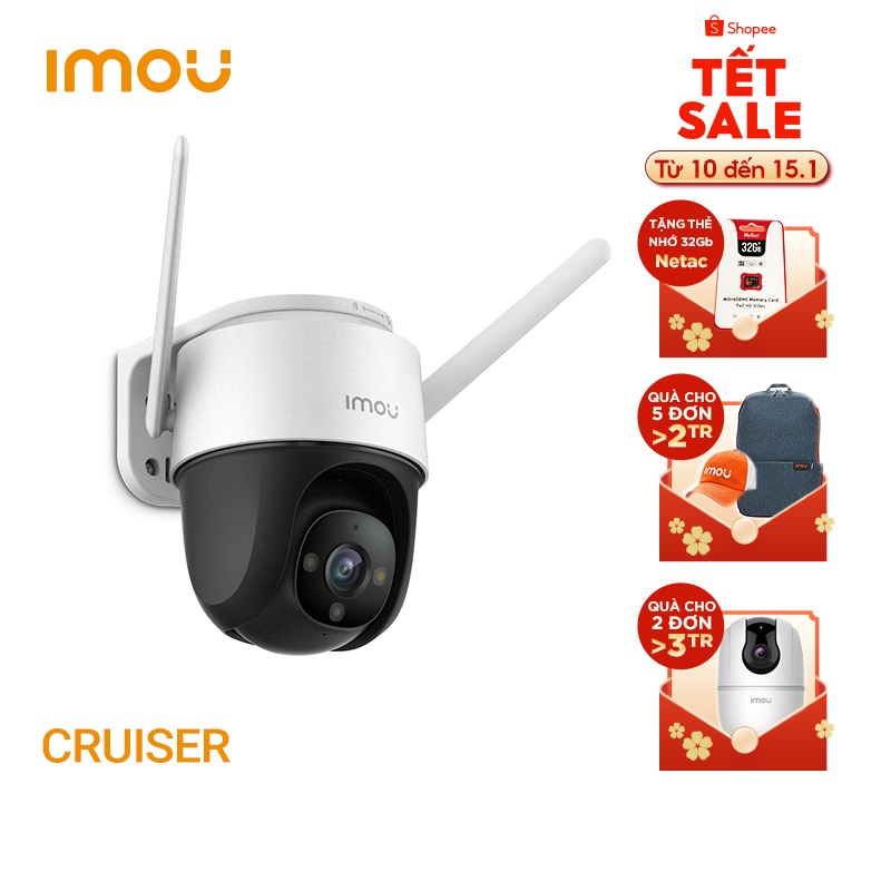 Camera WiFi IMOU Cruiser IPC-S22FP Full HD 1080P - Bốn Chế Độ Nhìn Ban Đêm Full Color-IP66 Sử Dụng Thời Tiết Khắc Nghiệt