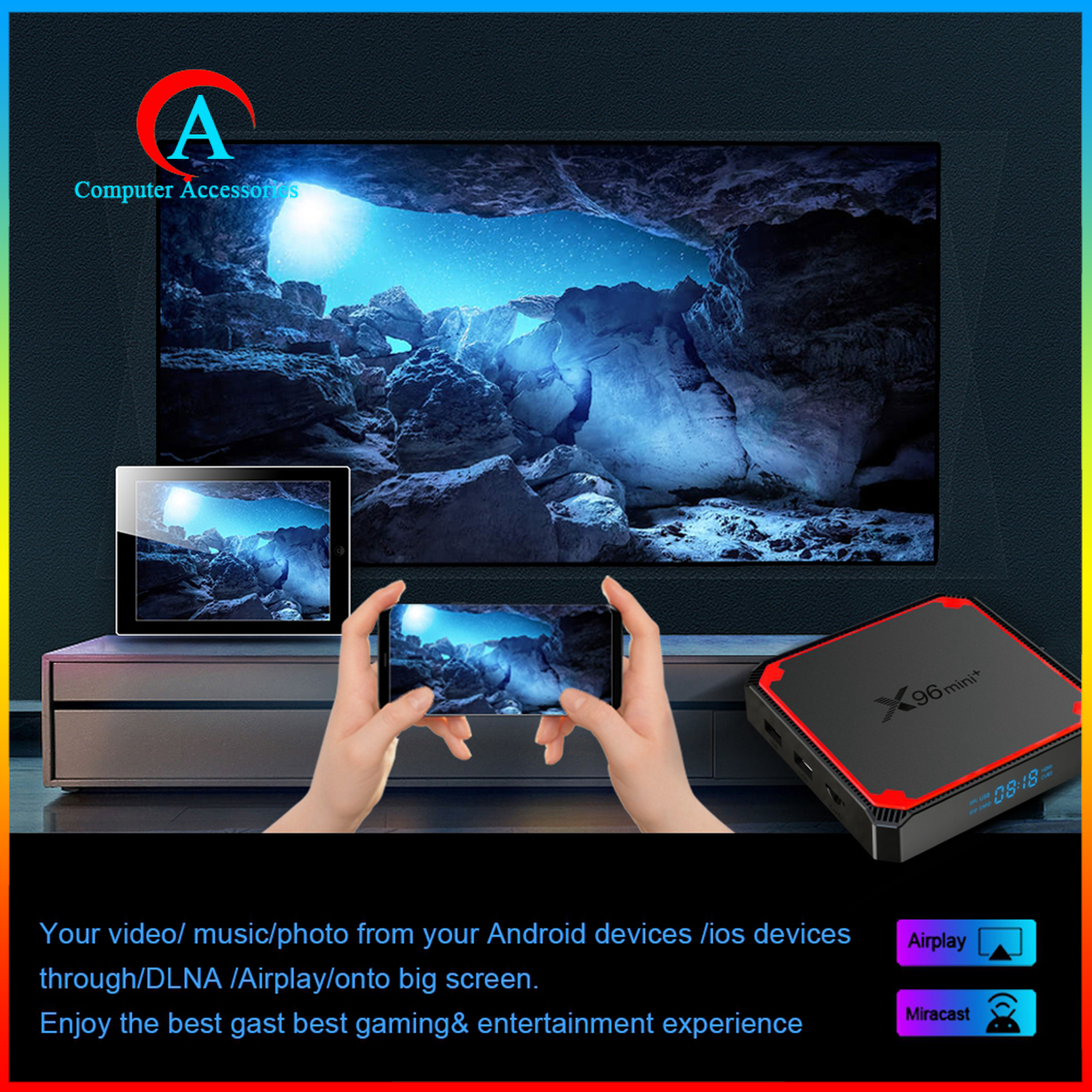 Tv Box X96 Mini + Android 4k Tv Set-Top Box