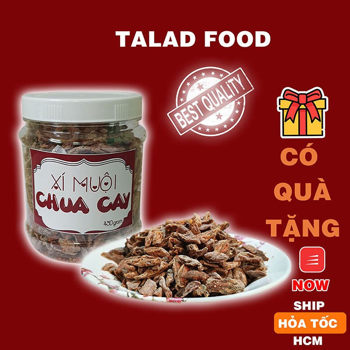 [Mã 11FMCGSALE1 giảm 10% đơn 250K] Xí muội chua cay 450g TALAD FOOD, đồ ăn vặt Sài Gòn, ngon và rẻ