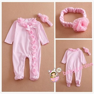 2 Bộ trang phục quần áo dài tay cho bé gái sơ sinh 0 ~ 7M