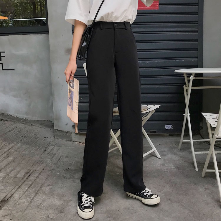 Quần SUXI ống rộng lưng thun cao phong cách Hàn Quốc thời trang dành cho nữ