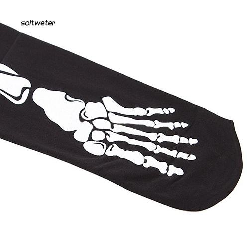 Quần tất nữ họa tiết bộ xương quyến rũ