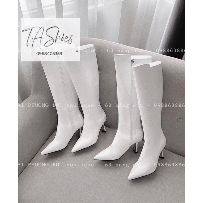 Giày bốt đùi nữ da mềm siêu hot M. Phương Bùi gót 7-8p tôn dáng cực sang chảnh, Hàng loại 1 fullbox hộp hãng