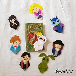 Bộ sưu tập bookmark vải handmade - Fantastic Beasts (Sinh vật huyền bí và nơi tìm ra chúng)