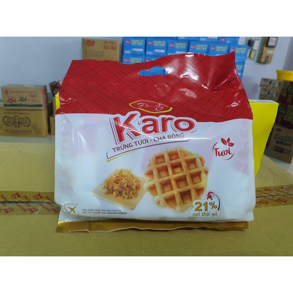 Bánh Trứng 🍁FREESHIP🍁 Bánh Karo Trứng Chà Bông Thịt Gà Tươi- 6 cái/Túi