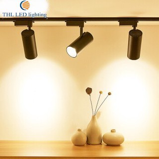 Đèn led rọi ray cob 30w cao cấp xoay 360° vỏ trắng, đen, ánh sáng trắng, vàng
