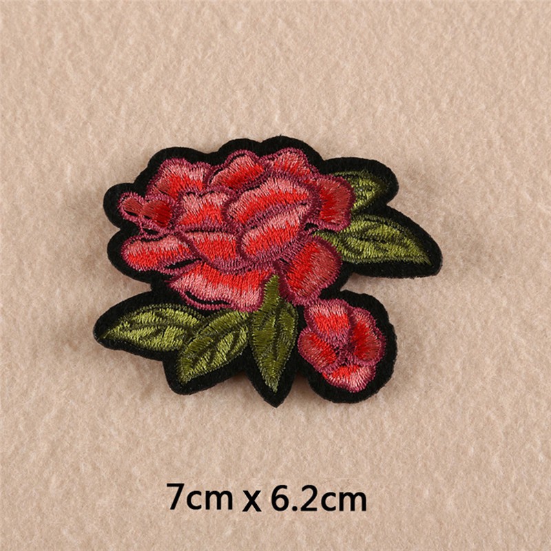 8 miếng vải thêu trang trí hình hoa xinh xắn