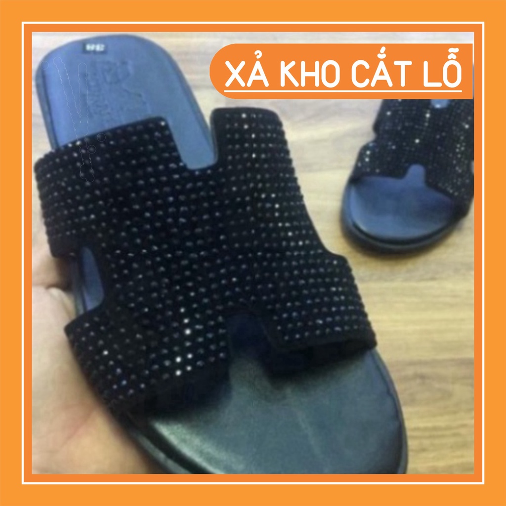 Dép HM Đính Đá Cực Sang, Dép Lê Nam Nữ Chữ H Thời Trang Cao Cấp Hottrend 2022 1995 ADAM