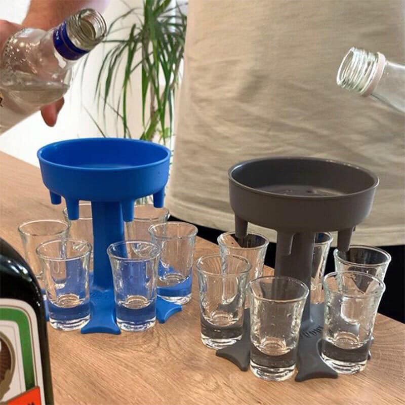 Tháp Chia Rượu 6 Chén Đồng Đều Cực Chất  ( màu ngẫu nhiên )