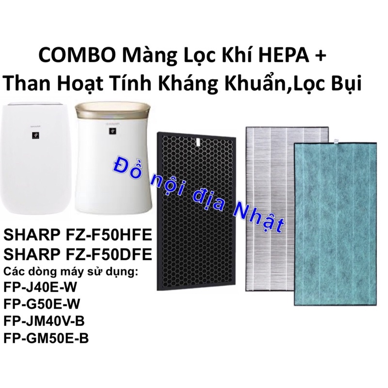 Combo Màng lọc Sharp FP-J40E-W, FP-G50E-W, FP-JM40EV-B, FP-GM50E-B