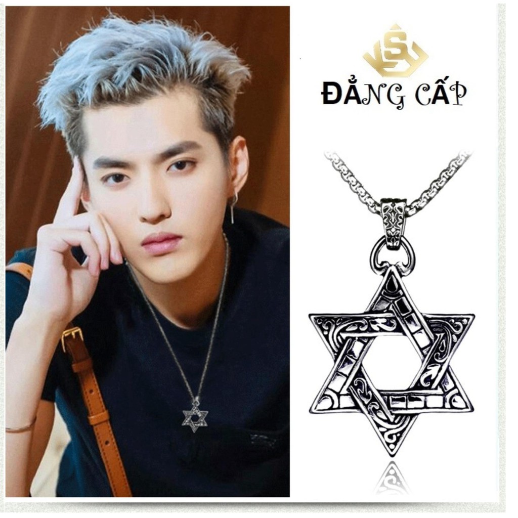 Dây chuyền Titan ngôi sao 6 cánh EXO phong cách Hàn NL28