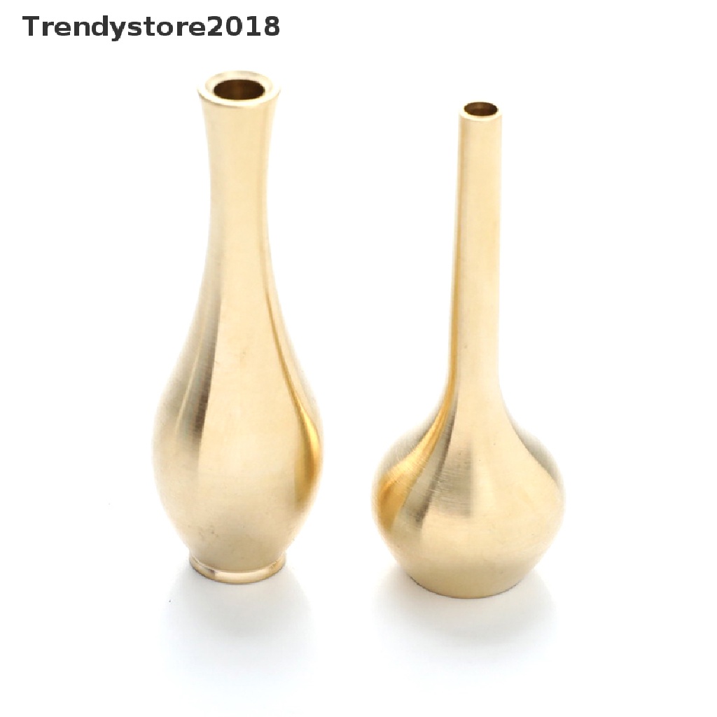 Lọ hoa mini bằng đồng nguyên chất màu vàng kim trang trí phòng khách thời trang 2018