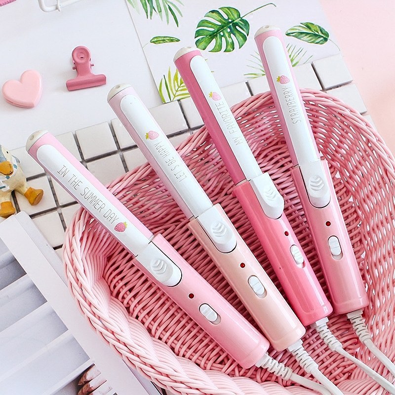 Máy Uốn Tóc Dâu Hồng Và Mắt Ngủ