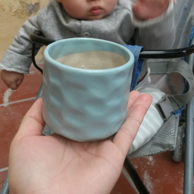 Chậu sứ mắt na trồng sen đá