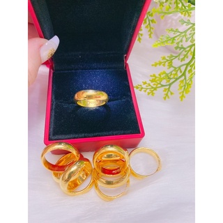 Nhẫn trơn 3 chỉ dát vàng 24 xi cao cấp mẫu mới siêu bền màu nhẫn có khắc 4 số 9