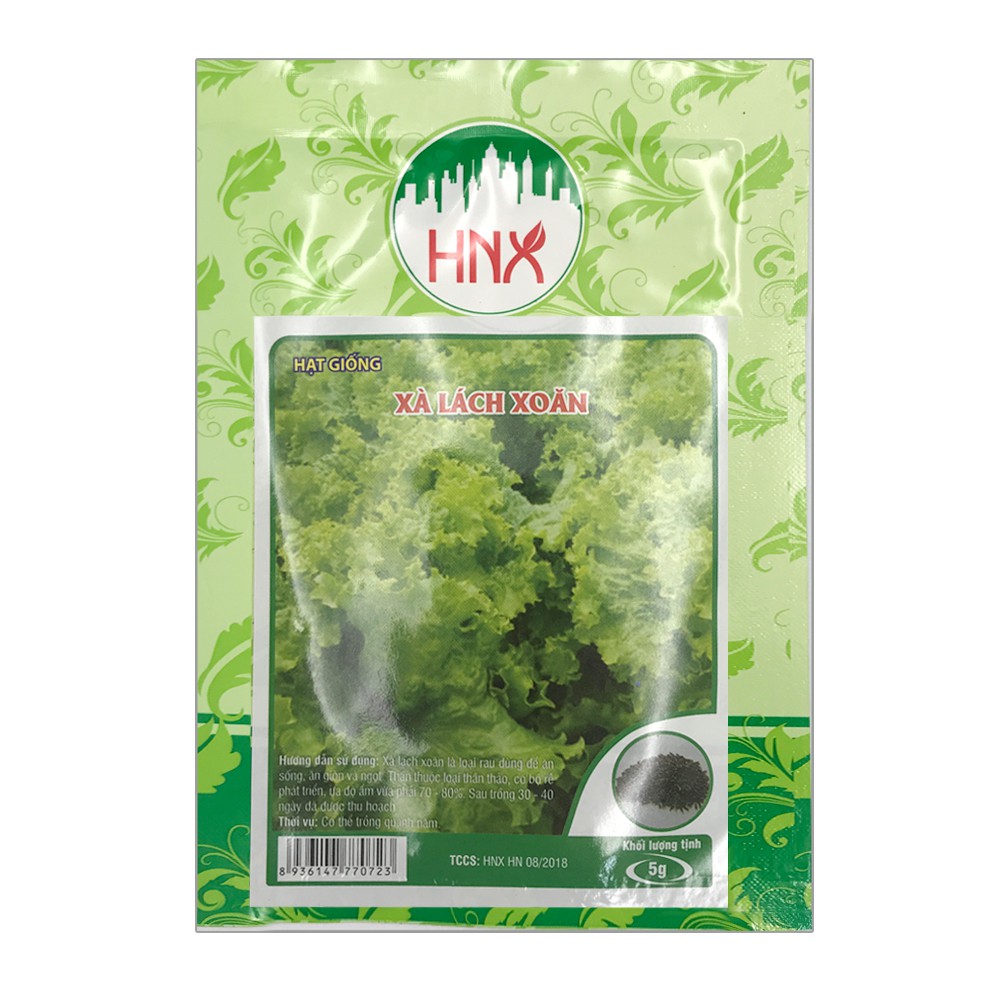 Hạt Giống Rau Xà Lách Xoăn Xanh 5g - HNX