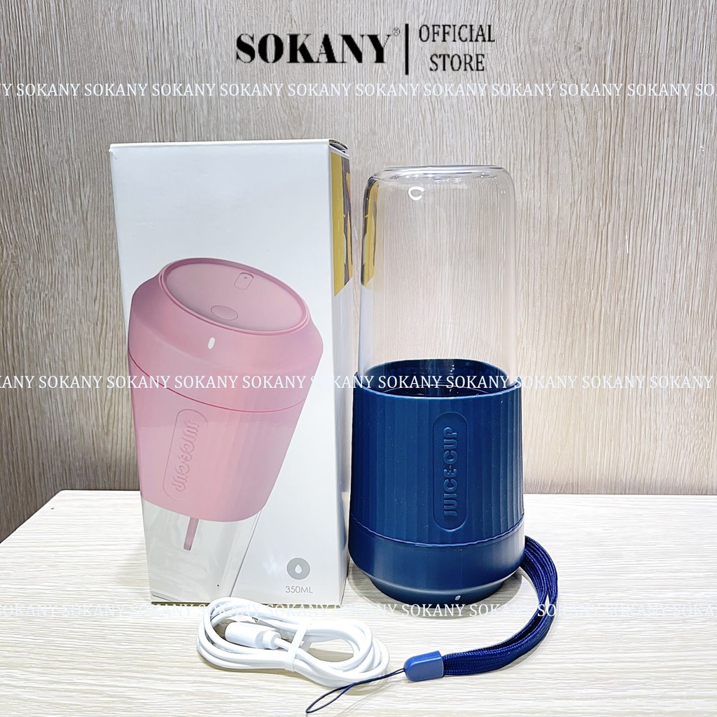 Cốc xay sinh tố mini cầm tay JUICE CUP 450ml pin 3000mah Công suất 50W -JC01 bảo hành 3 tháng