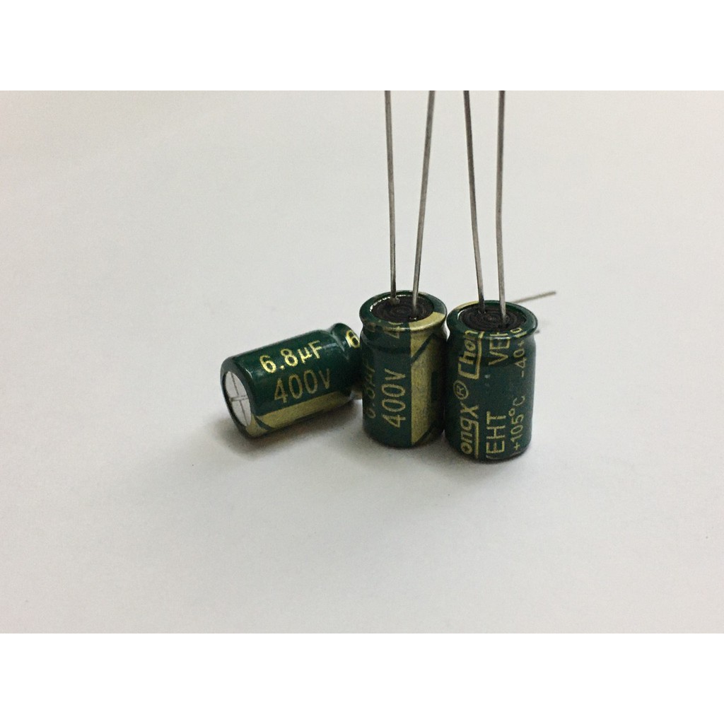 Bộ 10 con Tụ 6.8uF 400V ±20% 105°C 8x12mm