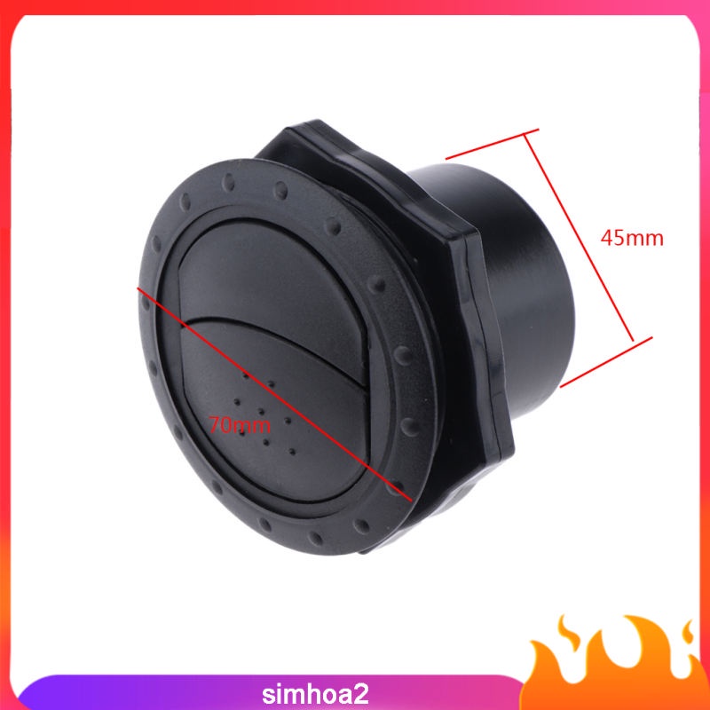 RV Yacht Interior Side Roof Air Vent Ventilation Outlet Black 70x45mm | BigBuy360 - bigbuy360.vn