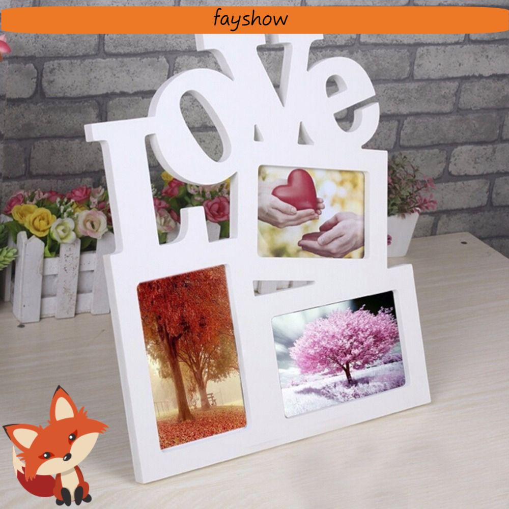 Khung Ảnh Gỗ 3 Trong 1 Hình Trái Tim Phong Cách Thời Trang