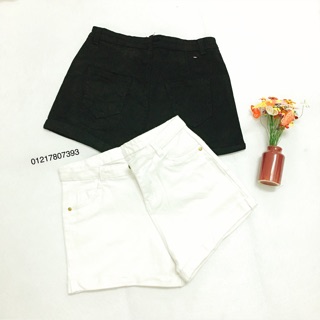 Hình thật - Quần short jean siêu co giãn lưng cao