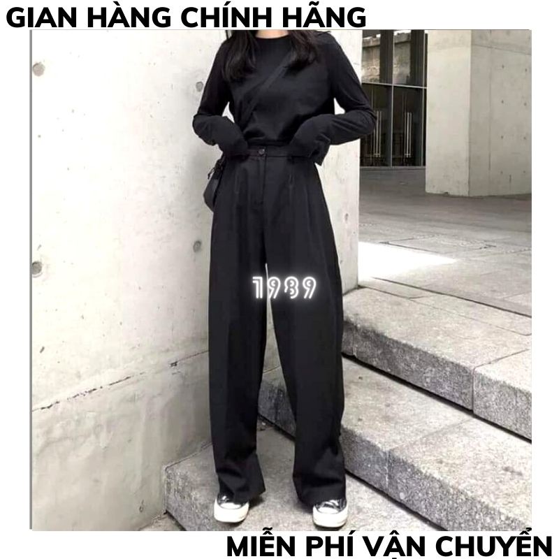 Sét bộ thể thao unisex 2 món ,áo croptop dài tay kèm quần ống rộng khuy cài,chất tuyết mưa hàn phong cách ulzzang TT1989