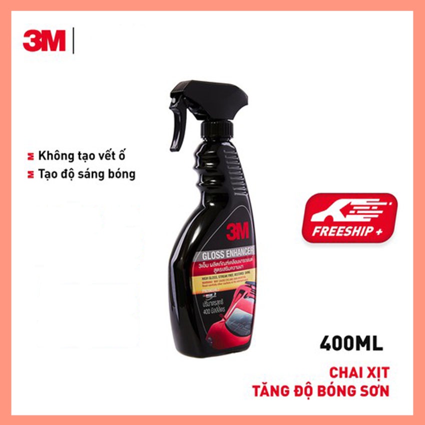 Chai Xịt Tăng Độ Bóng Bề Mặt Sơn Ô Tô Xe Máy 3M 39034LT Gloss Enhancer 400ml Làm mới Bề Mặt Xe (Nhập Khẩu Thái Lan)