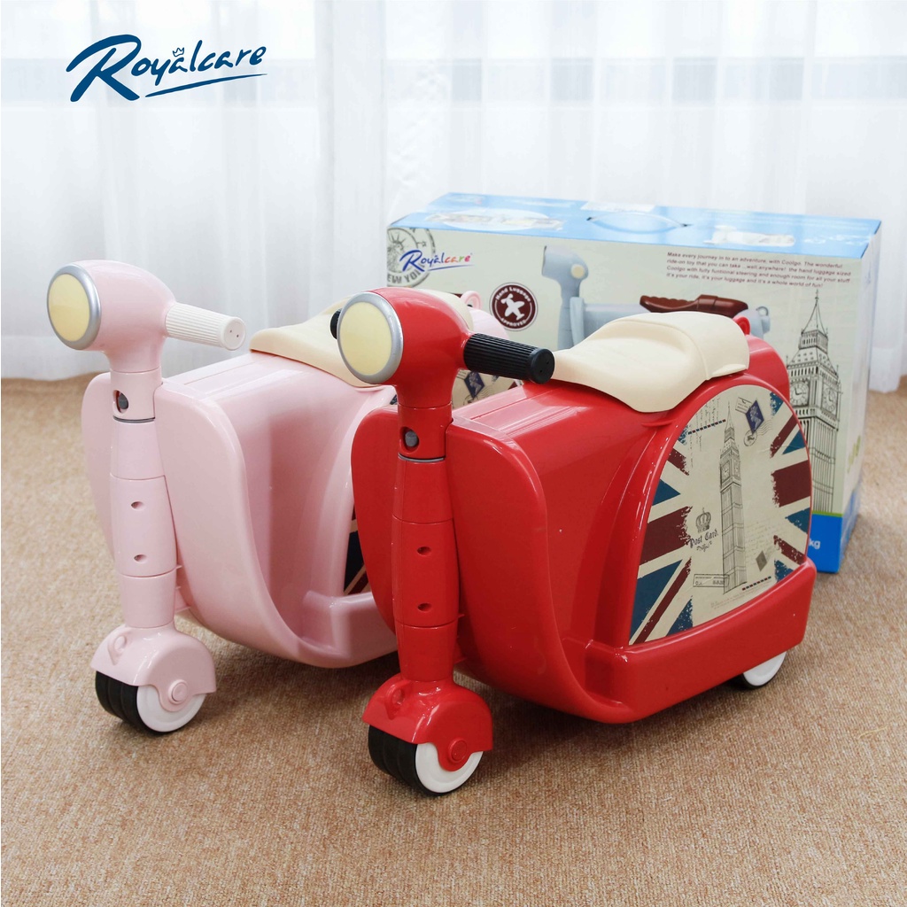 Vali cho bé 2 trong 1 kết hợp xe chòi chân Vespa - Royalcare 822217 đồ dùng đi du lịch