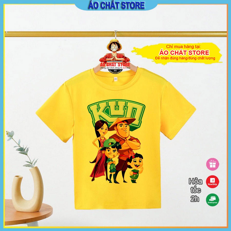 Áo thun in hình Gia Đình Kun Family nông dân siêu phàm siêu đẹp cho bé trai | bé gái KUN08