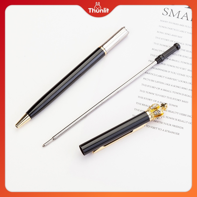 Bút Thunlit Bi Đầu Kim Loại 1.0mm Thiết Kế Hình Vương Miện Độc Đáo