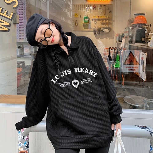 Áo Thun Polo Tay Dài Dáng Rộng In Chữ Thời Trang Phong Cách Hàn Quốc Cho Nữ | BigBuy360 - bigbuy360.vn