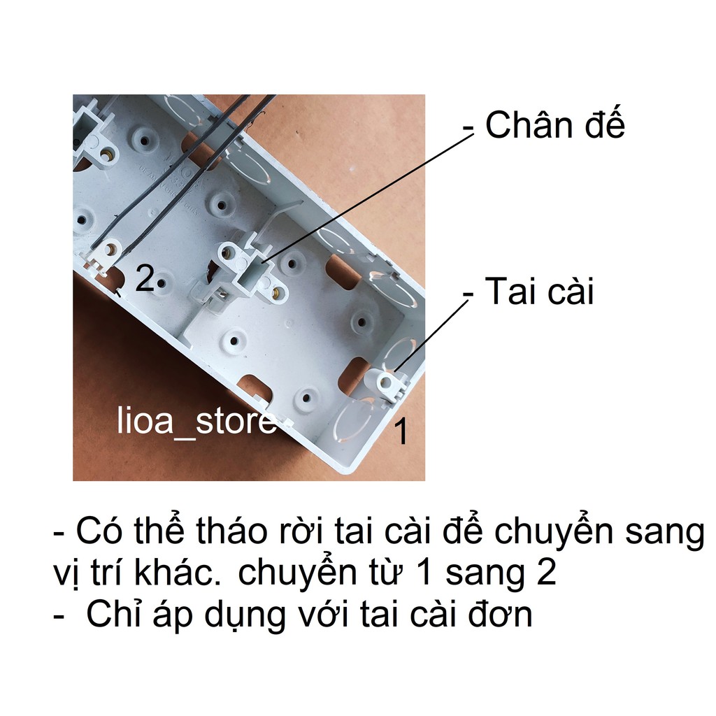 ĐẾ ÂM BỐN VUÔNG LiOA-LẮP CHÌM