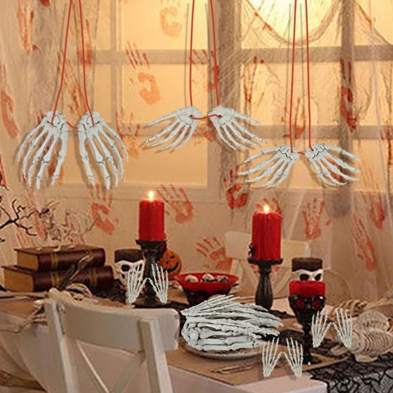 Bộ Xương Bàn Tay Kinh Dị Tỉ Lệ 1: 1 Trang Trí Nhà Cửa Dịp Halloween