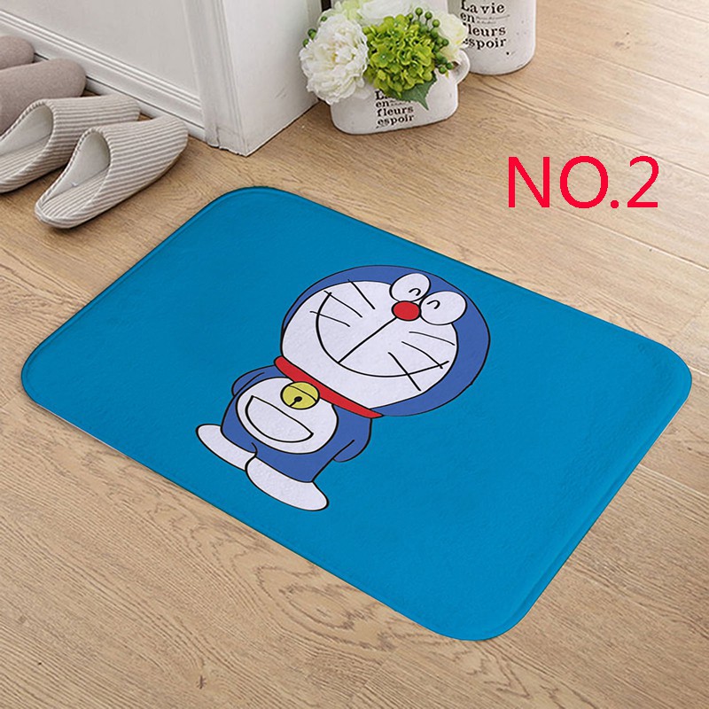 Thảm chùi chân chống trượt in hình Doraemon dễ thương