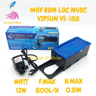 Bộ máy bơm + hộp lọc nước VIPSUN VS188 cho hồ cá cảnh vs-188