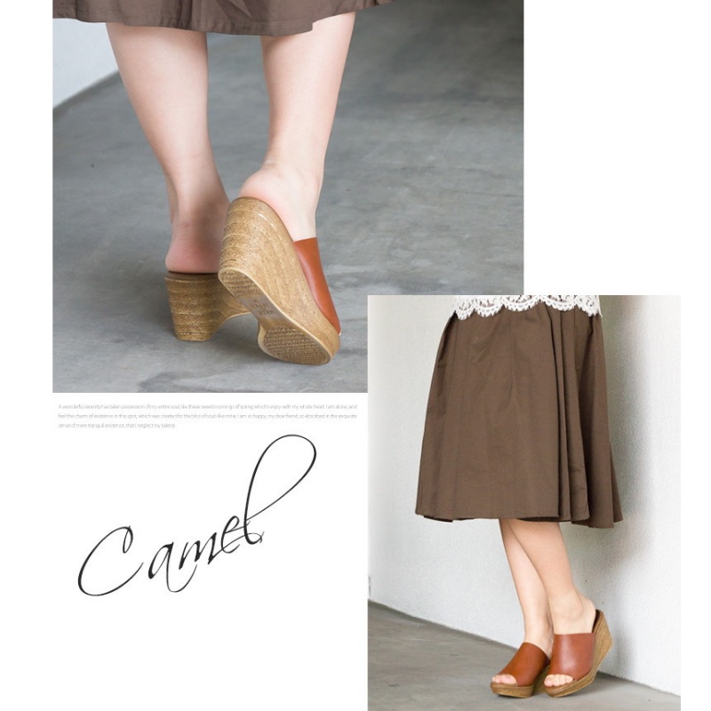 Dép đế xuồng nữ cao gót 8cm KOSU 92970 quai ngang siêu nhẹ chống thấm nước made in Japan