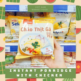 Viet Nam Instant porridge with chicken -Cháo gà vifon có thịt gà thật - viet nam food