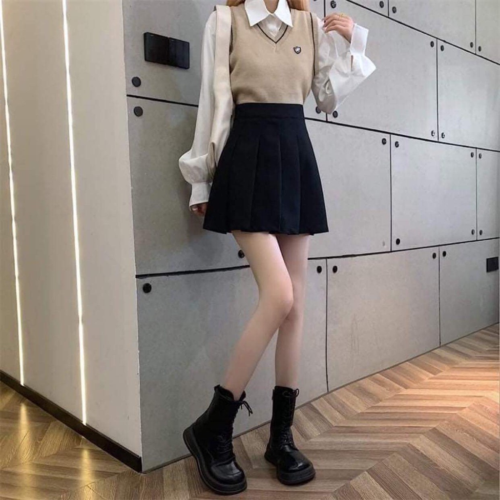 Chân Váy Ngắn Xếp Ly Tennis Madela dáng Chữ A Xòe, Chân Váy Xếp Li Tennis dáng Chữ A