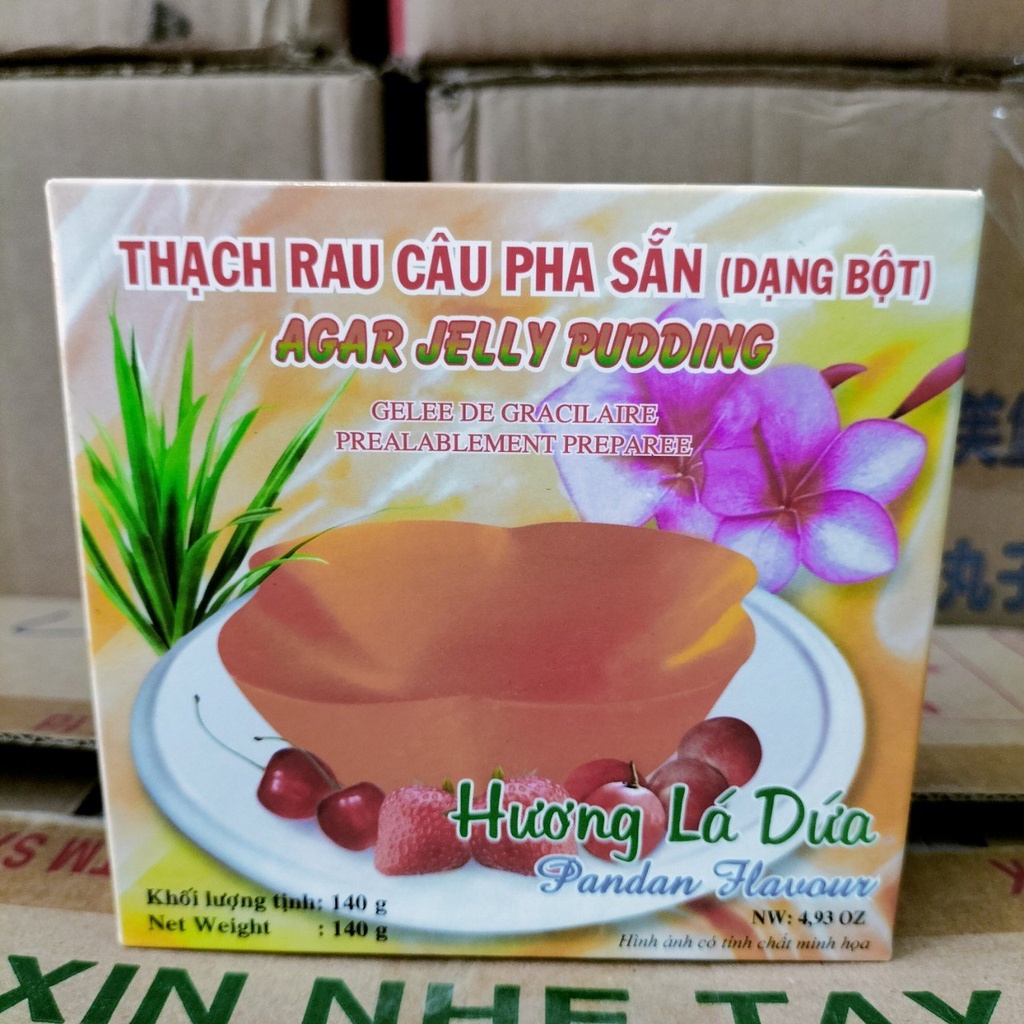 Bột Thạch Rau Câu Pha Sẵn KONNYAKU Hộp 140g Đủ Vị Trái Cây