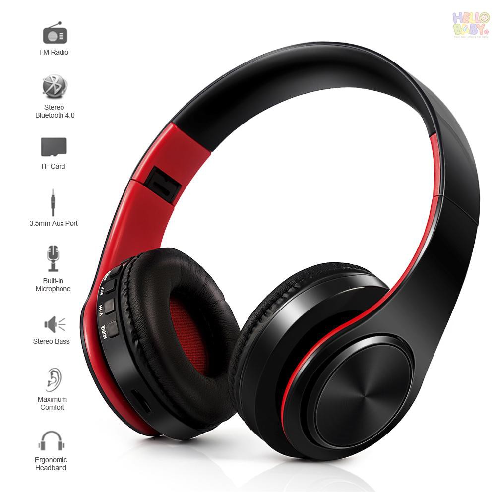 Tai Nghe Bluetooth 4.0 Mp3 Tf Fm Radio 3.5mm Kèm Mic Cho Iphone 6s 5s 6 S Plus